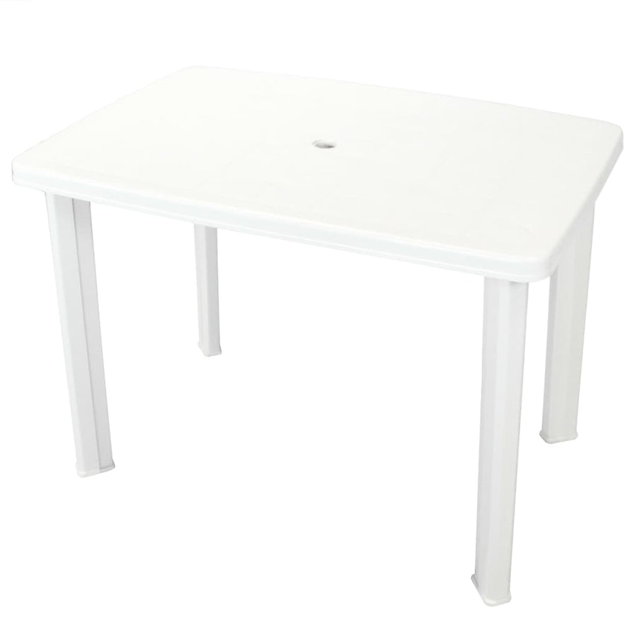 Tuintafel Kunststof 101 x 68 x 72 cm Wit