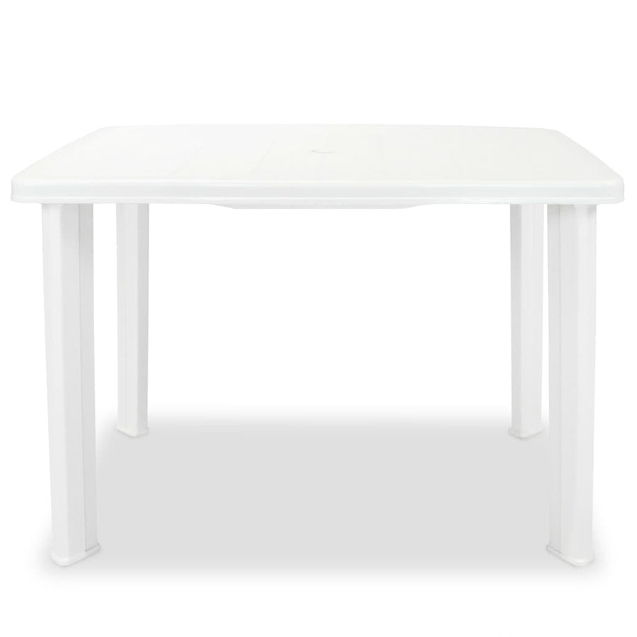 Tuintafel Kunststof 101 x 68 x 72 cm Wit