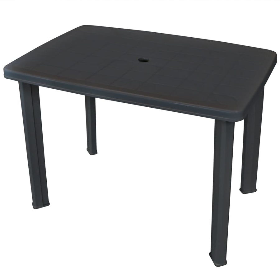 Tuintafel Kunststof 101 x 68 x 72 cm Antraciet