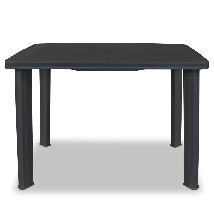 Tuintafel Kunststof 101 x 68 x 72 cm Antraciet