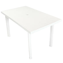 Tuintafel Kunststof 126 x 76 x 72 cm Wit