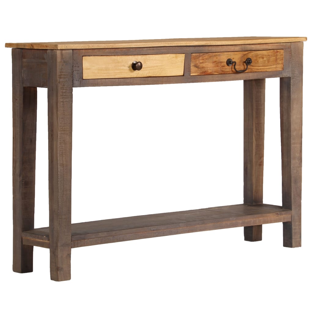 Wandtafel Vintage Stijl 118X30X80 Cm Massief Hout Donkerbruin