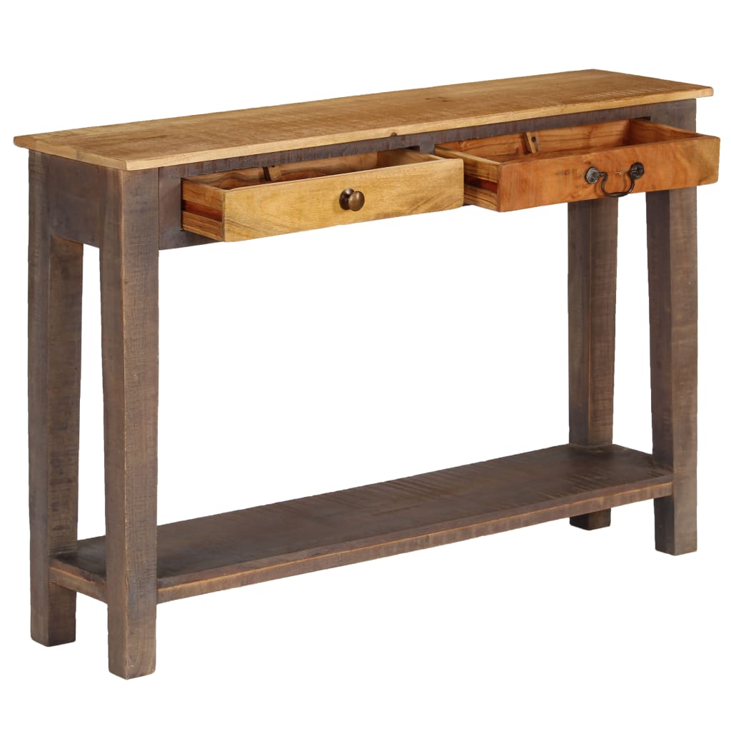 Wandtafel Vintage Stijl 118X30X80 Cm Massief Hout Donkerbruin