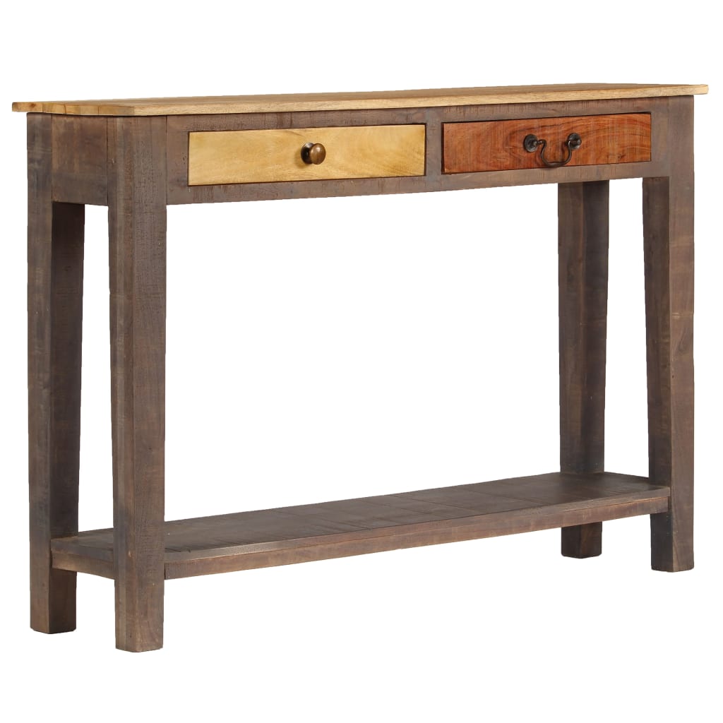 Wandtafel Vintage Stijl 118X30X80 Cm Massief Hout Donkerbruin