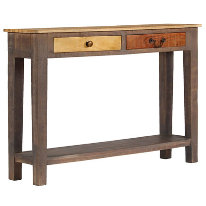 Wandtafel Vintage Stijl 118X30X80 Cm Massief Hout Donkerbruin