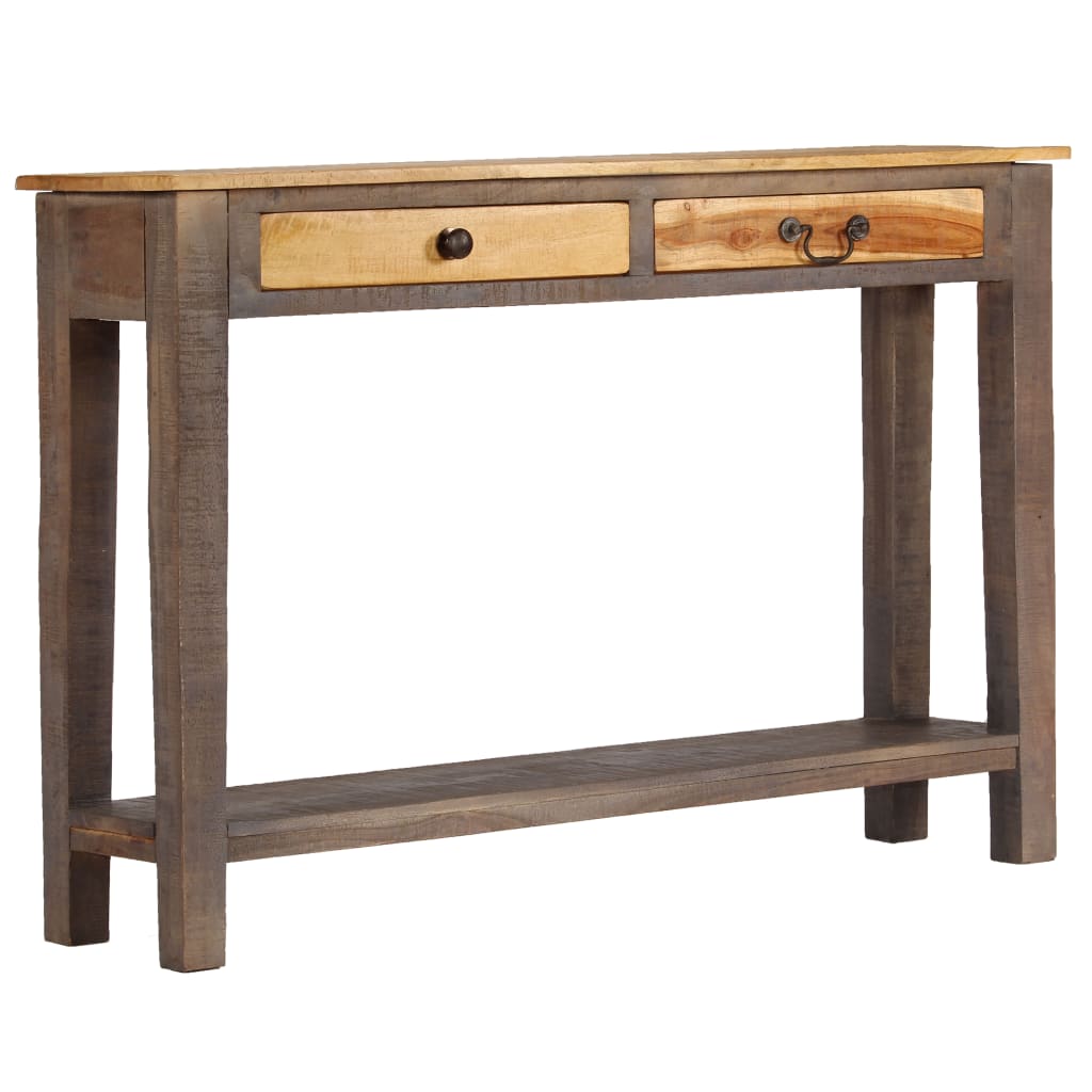 Wandtafel Vintage Stijl 118X30X80 Cm Massief Hout Donkerbruin