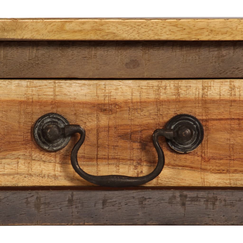 Wandtafel Vintage Stijl 118X30X80 Cm Massief Hout Donkerbruin