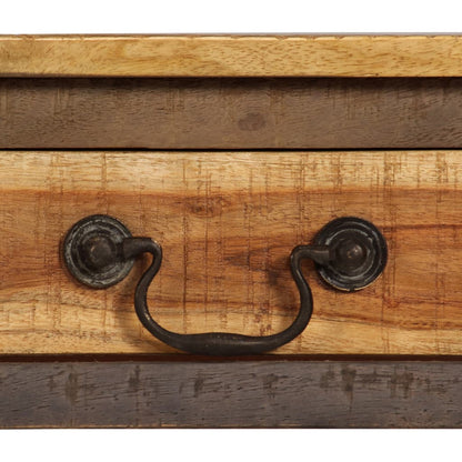 Wandtafel Vintage Stijl 118X30X80 Cm Massief Hout Donkerbruin