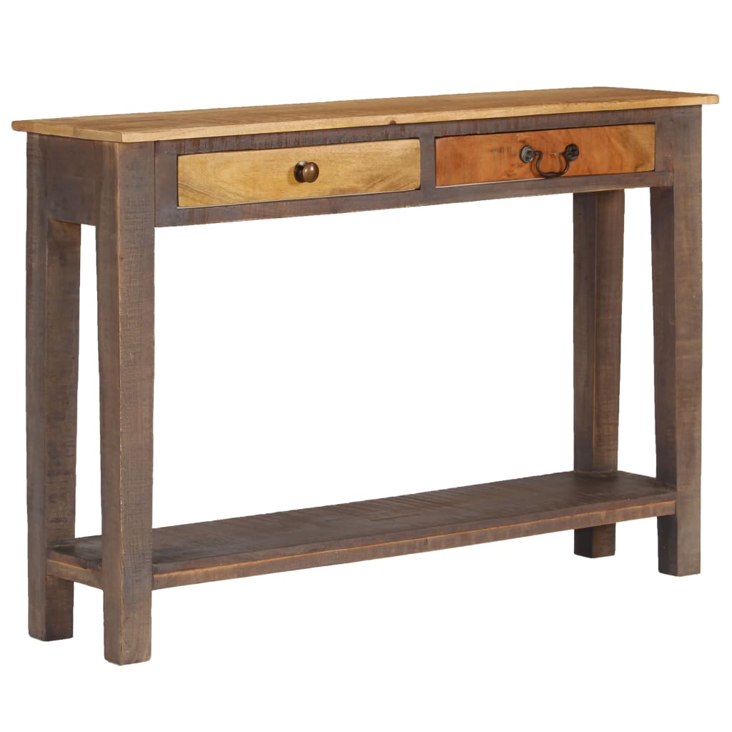 Wandtafel Vintage Stijl 118X30X80 Cm Massief Hout Donkerbruin