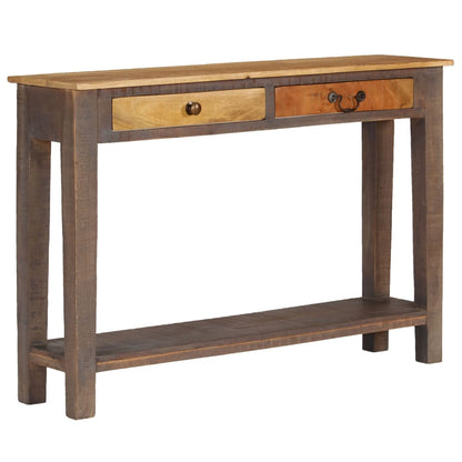 Wandtafel Vintage Stijl 118X30X80 Cm Massief Hout Donkerbruin