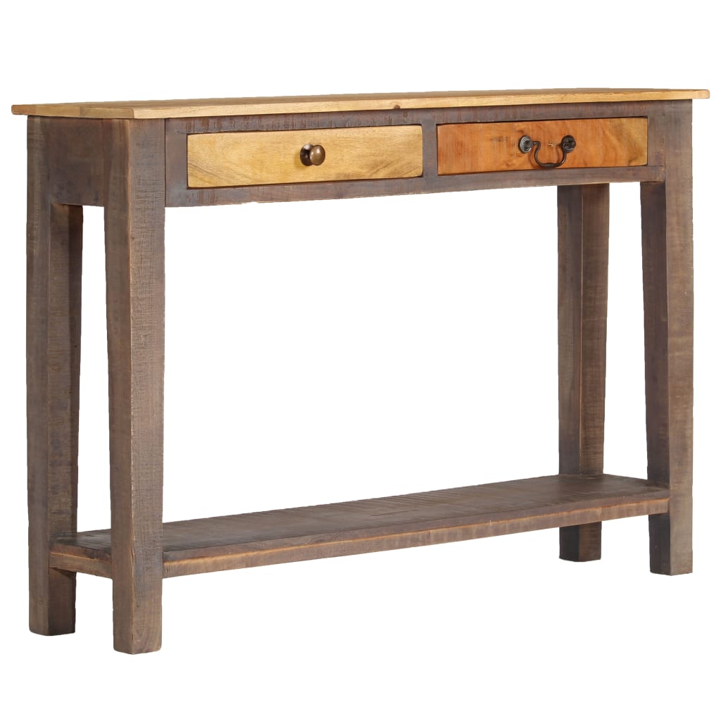 Wandtafel Vintage Stijl 118X30X80 Cm Massief Hout Donkerbruin