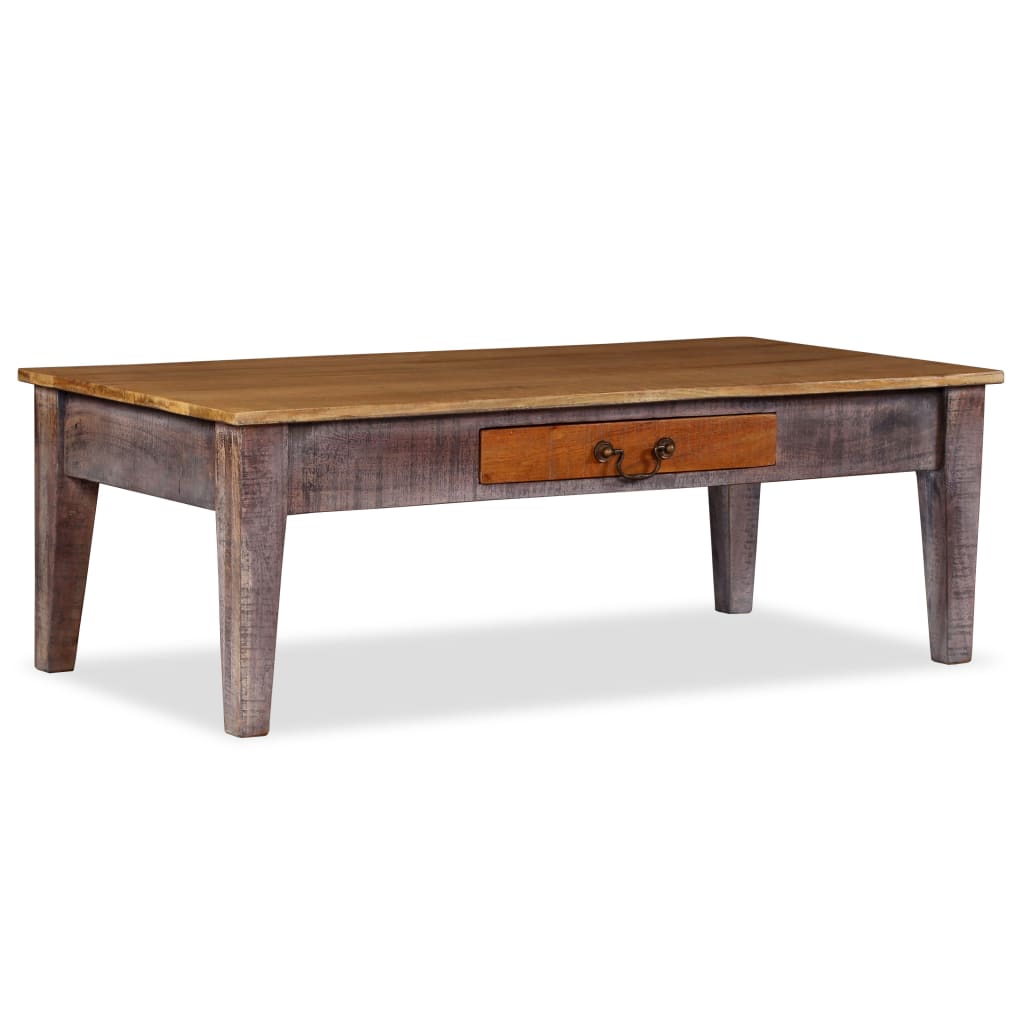 Salontafel vintage stijl 118x60x40 cm massief hout