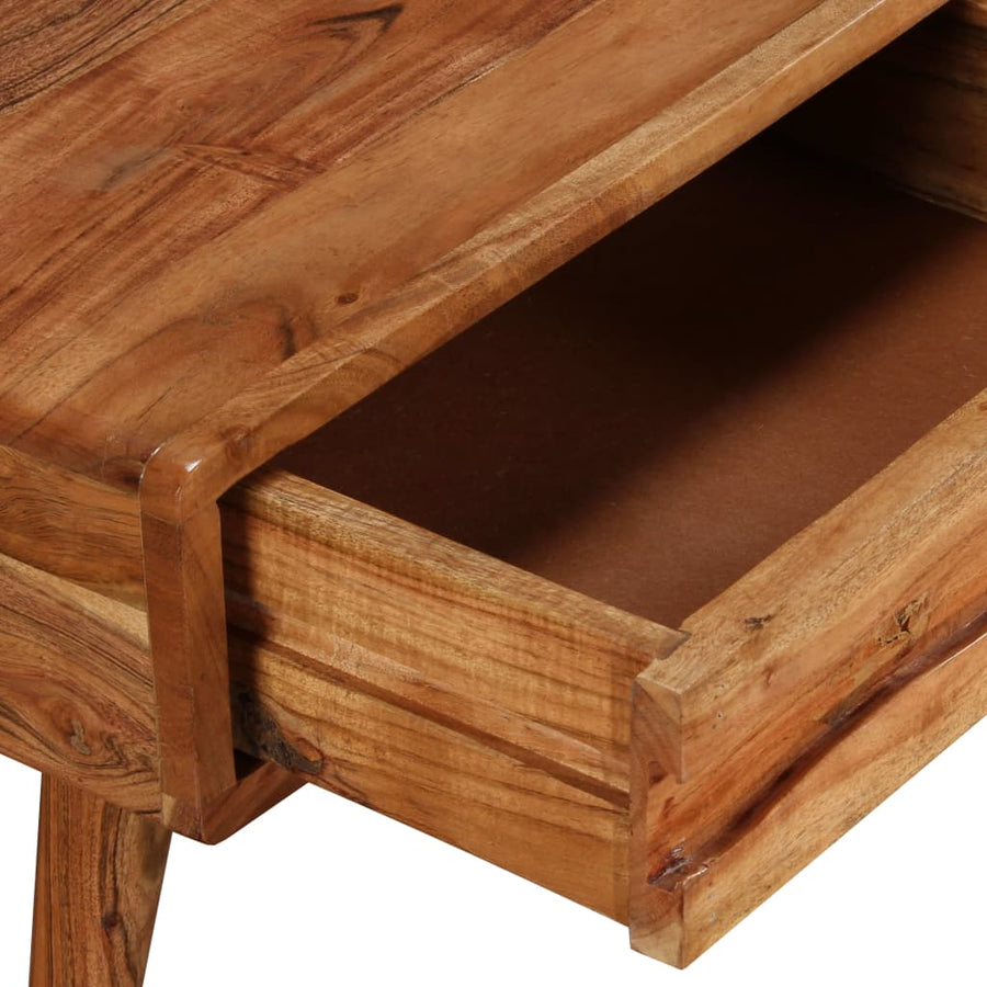 Salontafel met bewerkte lade 100x50x40 cm massief hout