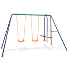 Schommelset 4 zitjes oranje 324x155x182 cm