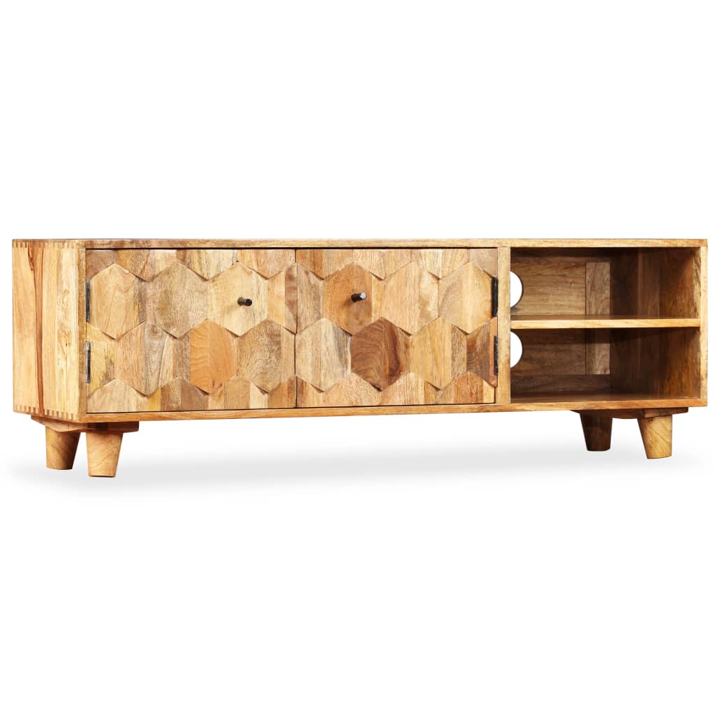 Tv-Meubel 118X35X40 Cm Massief Mangohout