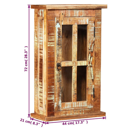 Wandkast 44X21X72 Cm Massief Gerecycled Hout