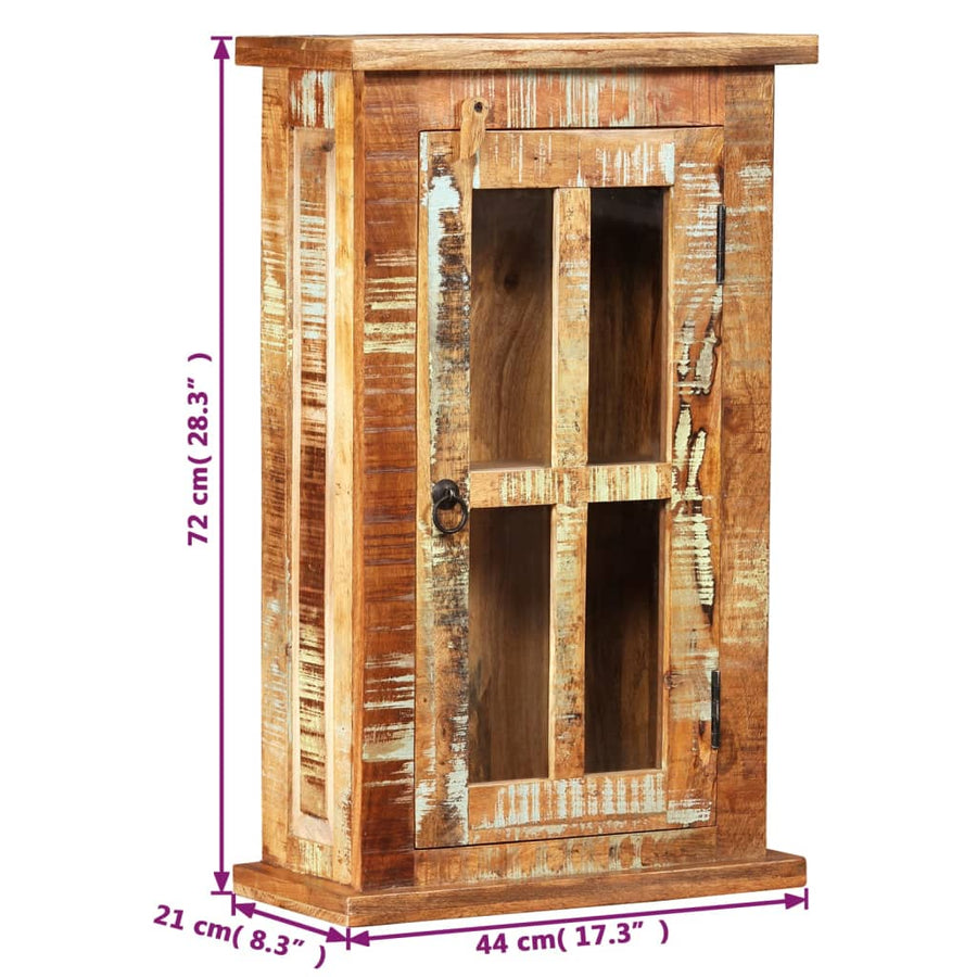 Wandkast 44X21X72 Cm Massief Gerecycled Hout