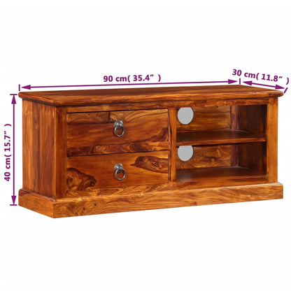 Tv-Meubel 90X30X40 Cm Massief Acaciahout
