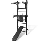 Wall-mounted fitness equipment black