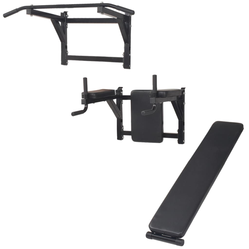 Fitnessapparaat Wandgemonteerd Zwart
