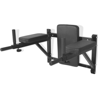Dipstation Fitnessapparaat Wandgemonteerd Zwart