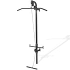 Home gym wandmontage 99x53x194 cm staal zwart