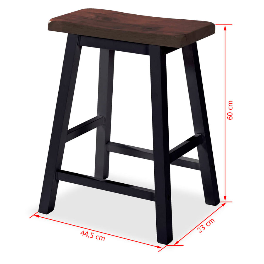 3-delige Barset MDF zwart 1 Zwart