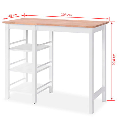 -Delige Barset Mdf 3 Wit