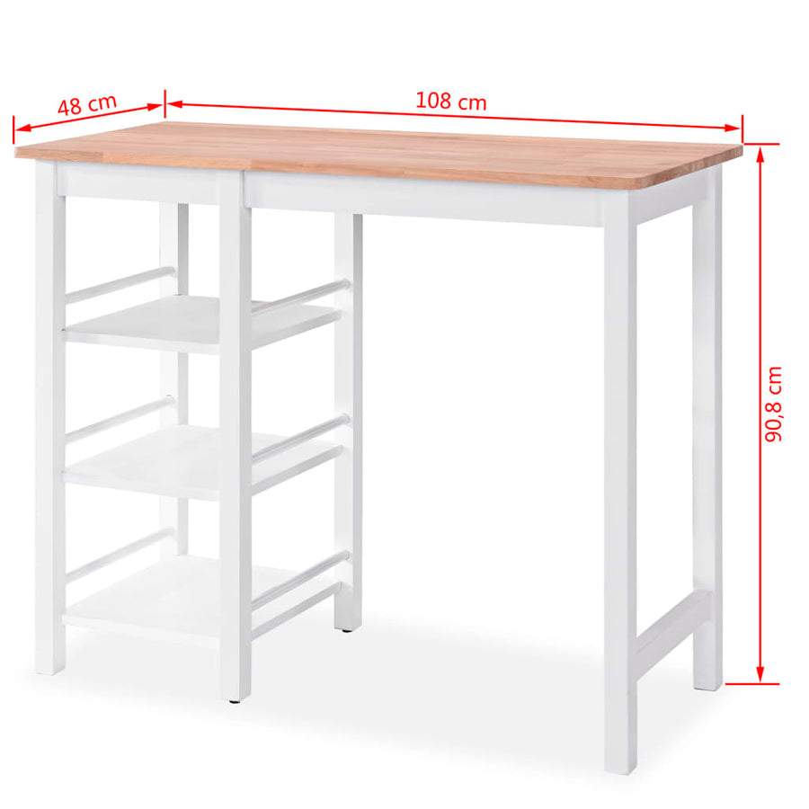 -Delige Barset Mdf 3 Wit