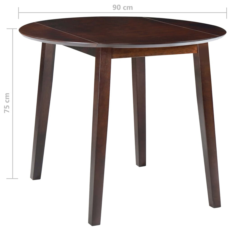 Eettafel Inklapbaar Rond Mdf Bruin