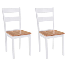 Eetkamerstoelen Massief Rubberwood Wit 2