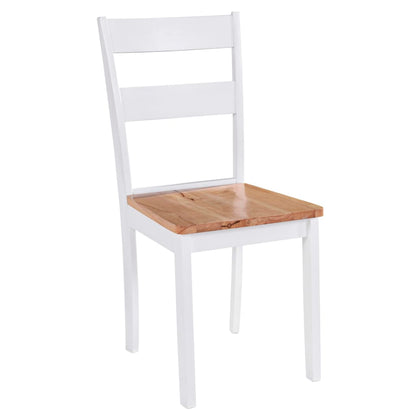 Eetkamerstoelen Massief Rubberwood Wit 2
