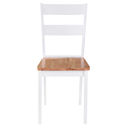 Eetkamerstoelen Massief Rubberwood Wit 4