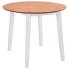 Dining table foldable round MDF white