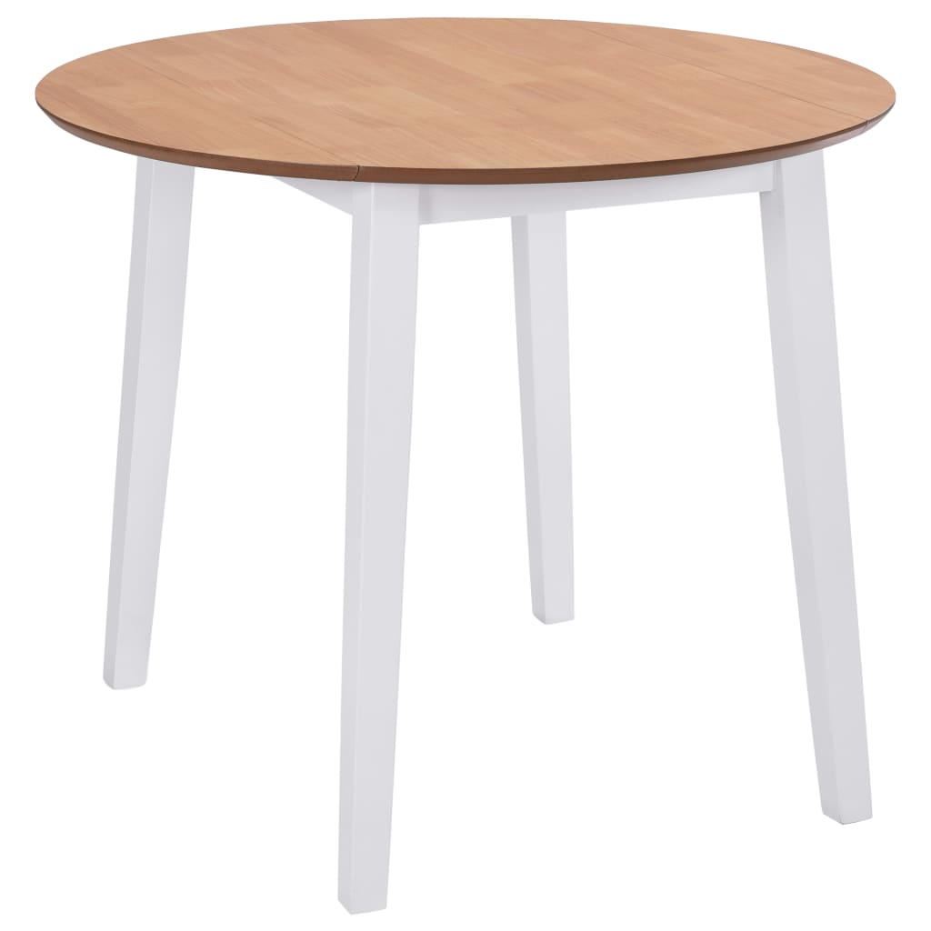Eettafel Inklapbaar Rond Mdf Wit