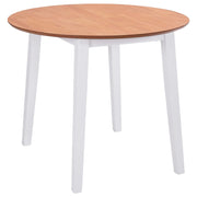 Eettafel rond inklapbaar MDF wit 90 cm