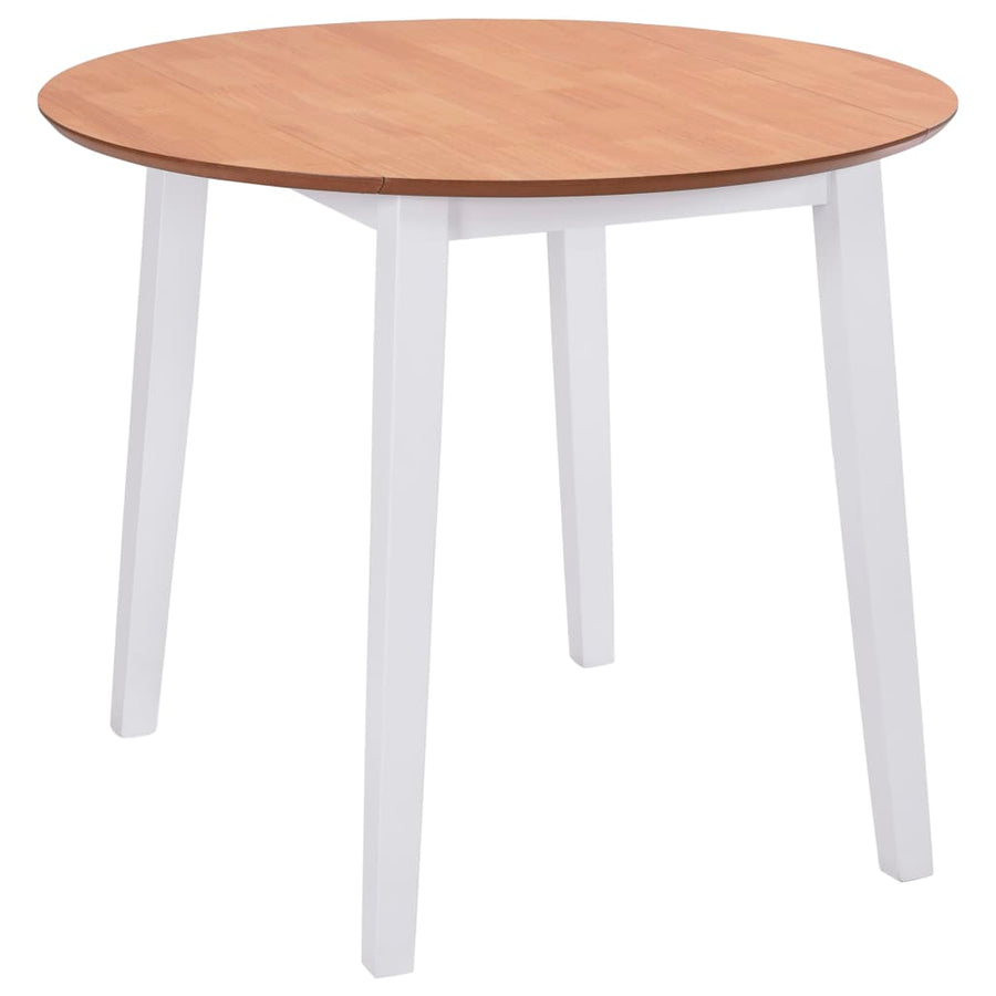 Eettafel Inklapbaar Rond Mdf Wit
