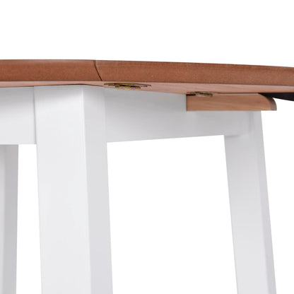 Eettafel Inklapbaar Rond Mdf Wit