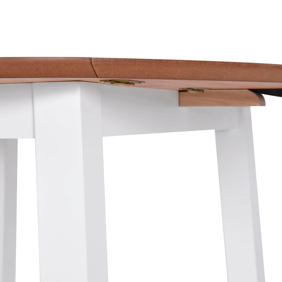 Eettafel Inklapbaar Rond Mdf Wit
