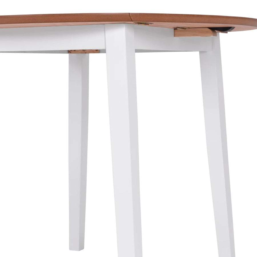 Eettafel Inklapbaar Rond Mdf Wit