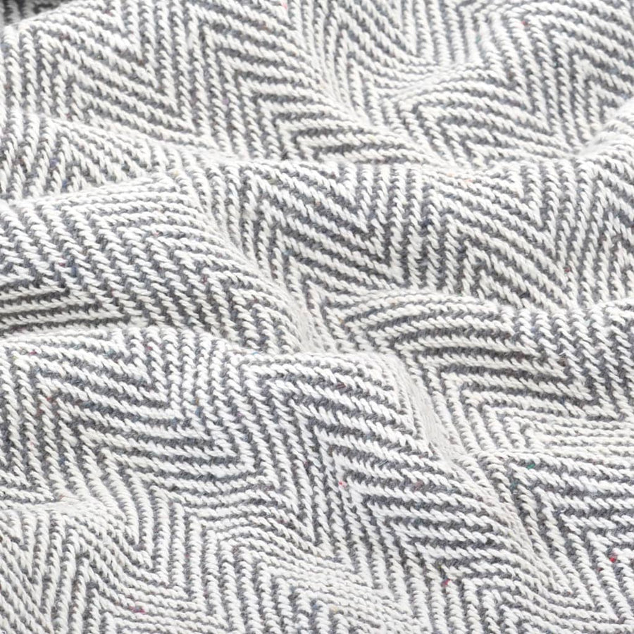 Plaid Visgraat Katoen 125 x 150 cm Grijs