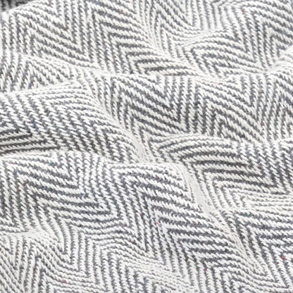 Plaid Visgraat Katoen 160 x 210 cm Grijs