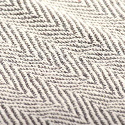 Plaid Visgraat Katoen 160 x 210 cm Grijs