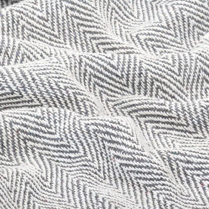 Plaid Visgraat Katoen 220 x 250 cm Grijs