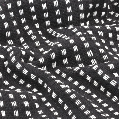 Plaid Vierkanten Katoen 125 x 150 cm Zwart