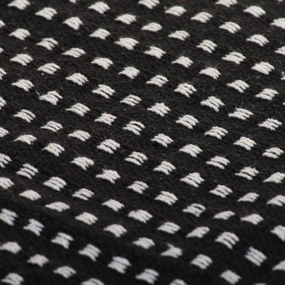 Plaid Vierkanten Katoen 125 x 150 cm Zwart