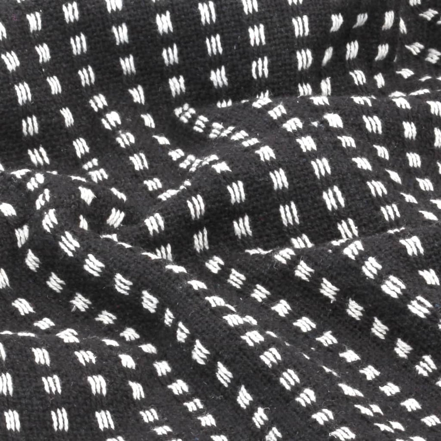 Plaid Vierkanten Katoen 160 x 210 cm Zwart