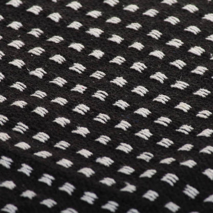 Plaid Vierkanten Katoen 160 x 210 cm Zwart