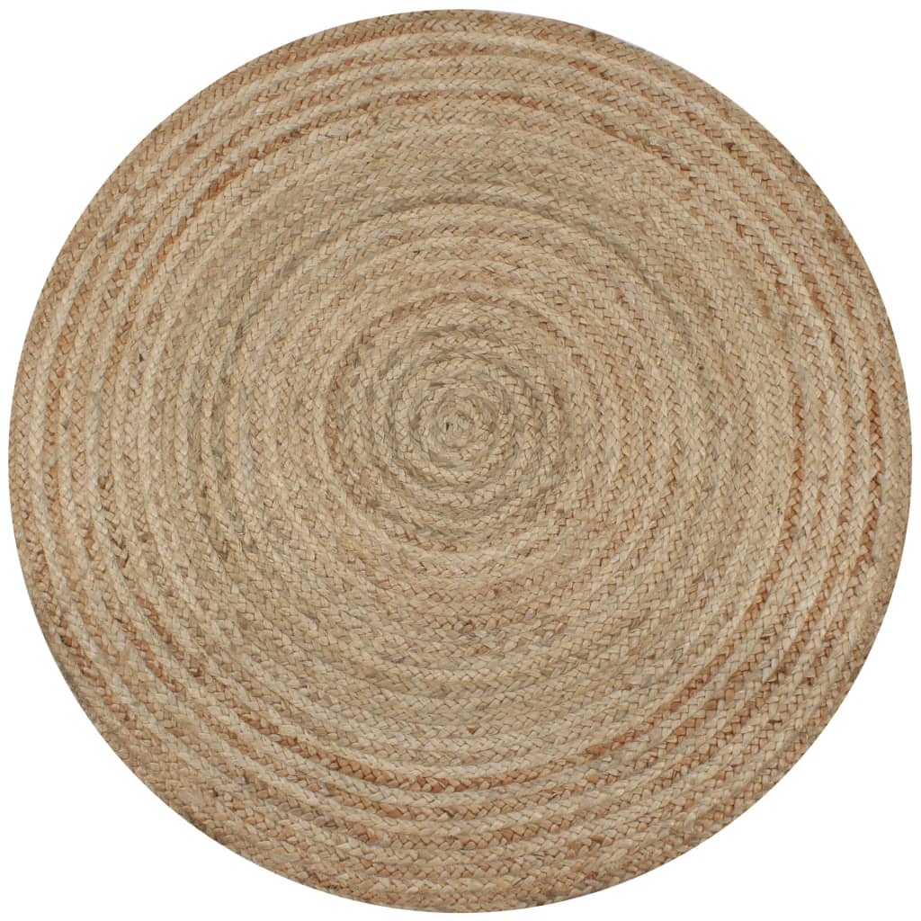 Tapijt Rond Gevlochten Jute 90 cm