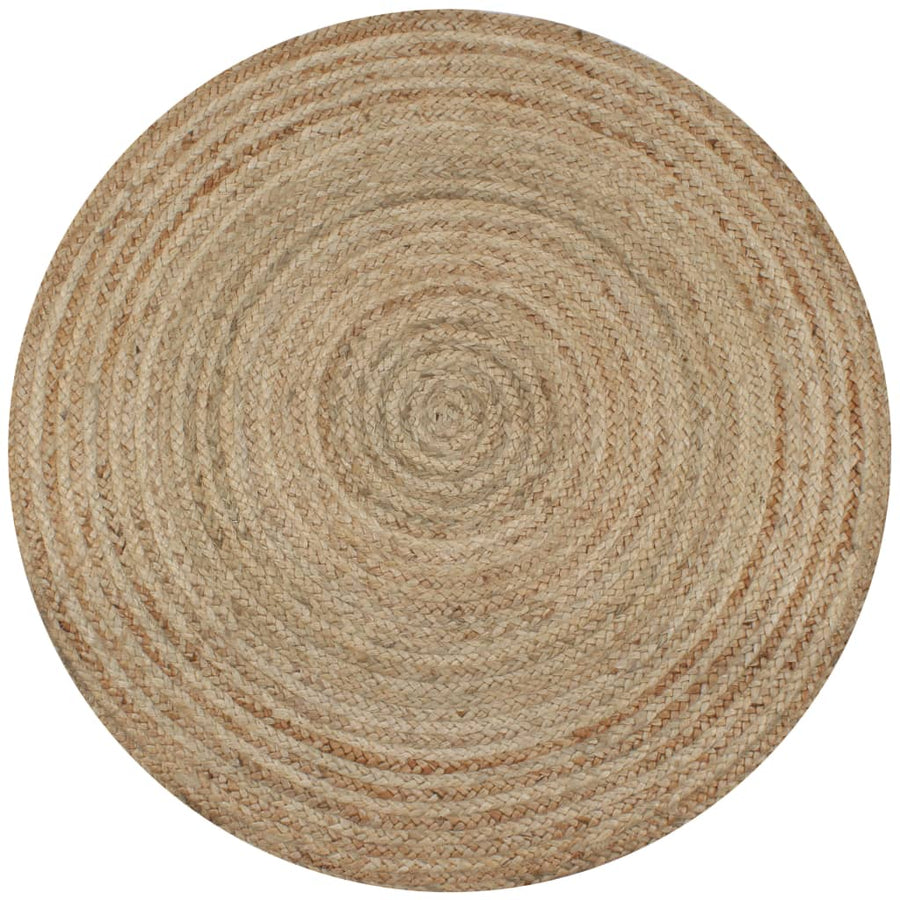 Tapijt Rond Gevlochten Jute 90 cm